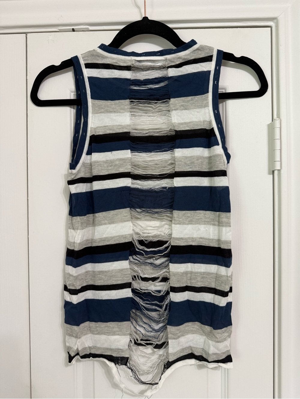 One Grey Day x Revolve Back Distressed Sheer Tank